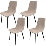 Hti-Living Esszimmerstuhl Mesa Eco Velvet rosa 4er Set