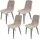 Hti-Living Esszimmerstuhl Mesa Eco Velvet rosa 4er Set