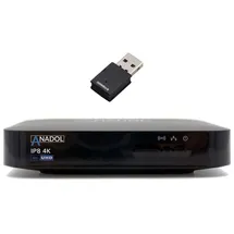 Anadol [Test SEHR GUT *] Anadol IP8 4K Smart TV Box mit 2 Software Möglichkeiten: Define OS & E2 Linux - Sat to IP Receiver, Mediathek, YouTube, Internet Radio, HD, HDMI + 300Mbit WiFi Stick