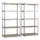 VOUNOT Lagerregal 2er Set Metall 180x90x40cm schwarz