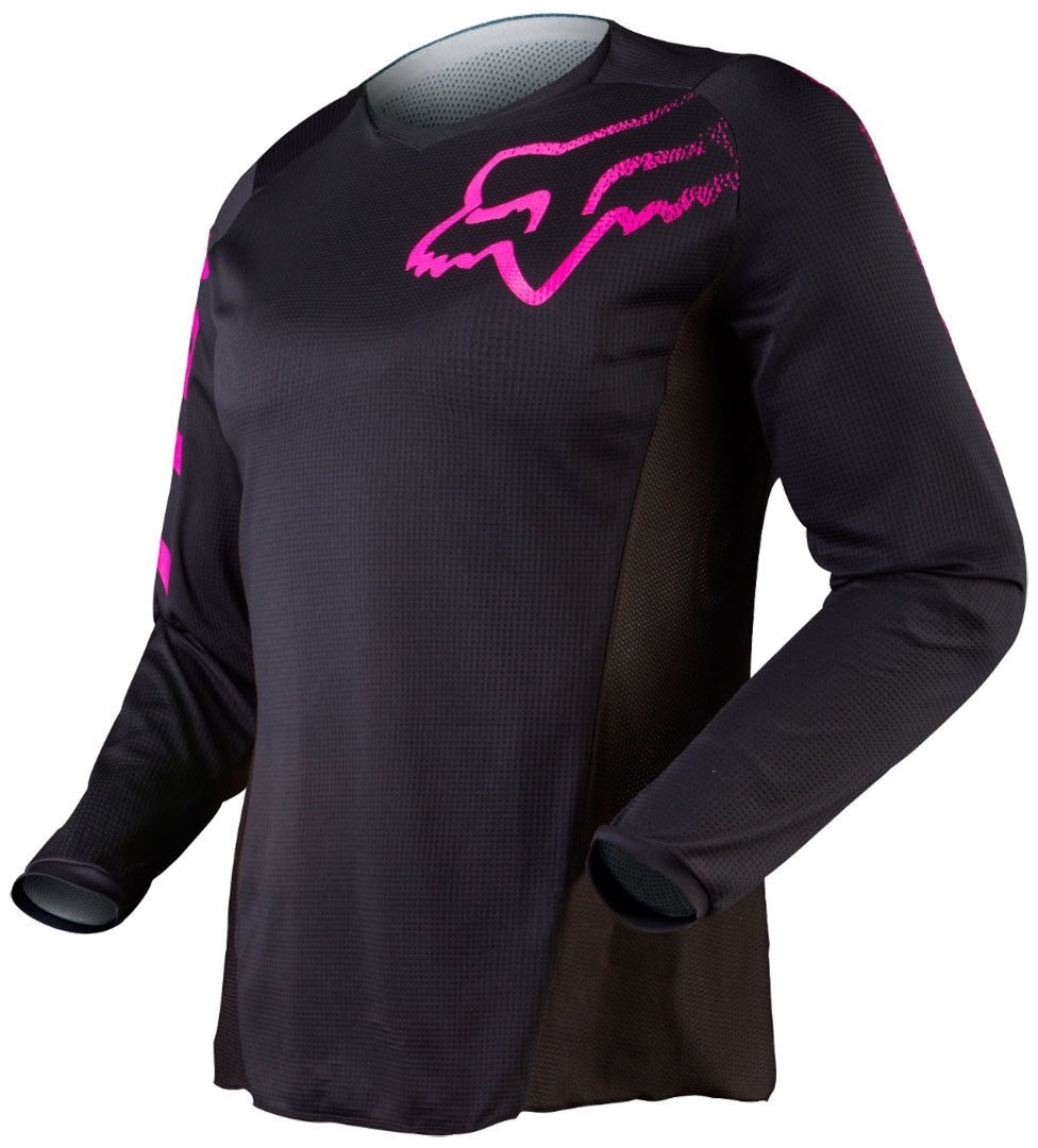 FOX Blackout Dames Motocross Jersey, zwart-donkerrood, XL Voorvrouw