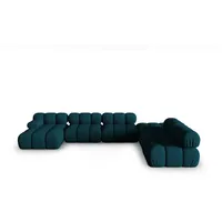 Micadoni Ecksofa Bellis, modular Panorama 7-Sitzer blau