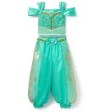 Disney Store Official - Aladdin - Jasmin - Kostüm für Kinder - Türkisfarbenes Set mit Hose und Oberteil für Partys, Rollenspiele und Halloween, 7-8 Jahre