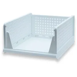 Intirilife Aufbewahrungskorb Organizer aus Kunststoff 43 x 33,3 x 18,6 cm weiß