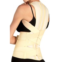 Premium Haltungskorrektur, Orthopädischer Geradehalter, Skoliosekorsett für Wirbelsäule und Rückenstütze, Rückenhalter, Verstellbare Haltungsbandage (XL)