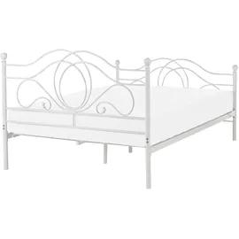 Beliani Bett mit Lattenrost Metall Lyra 140 x 200 cm