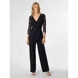 Swing Jumpsuit mit Spitzenbesatz, Marine, 42