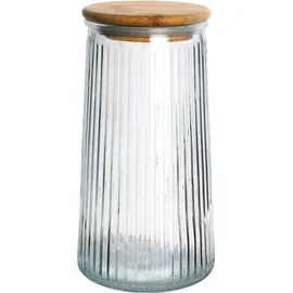 Excellent Houseware Glasbehälter 11 x 11 x 21,2 cm 1-tlg. braun transparent