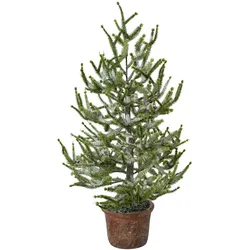 CREATIV green künstliche Pflanze Fichte mit Schnee im Topf, 65 cm, schnee