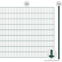 Arvotec Einstabmattenzaun "ESSENTIAL 180 zum Aufschrauben" Zaunelemente Gr. H/L: 180 cm x 8 m H/L: 180 cm, grün (dunkelgrün) Zaunelemente