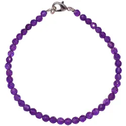 Armband FIRETTI "Schmuck Geschenk Silber 925 Armschmuck Armband Edelstein Amethyst" Gr. 19, bunt (silberfarben, lila, lila), Armbänder, Damen, 19, Silber 925 (Sterlingsilber), Made in Germany - mit Amethyst