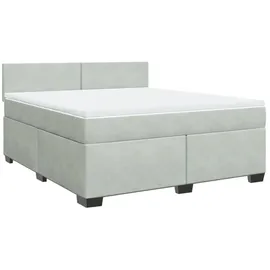 vidaXL Boxspringbett 180 x 200 cm Hellgrau