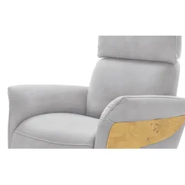 HIMOLLA Relaxsessel Leder 77 x 84 x 101 cm Grau