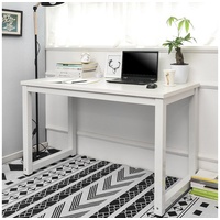 SOFTWEARY Schreibtisch Bürotisch, 120/60/75 cm, Computertisch PC Tisch, Arbeitstisch weiß