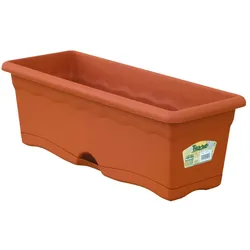 Pflanzer mit integrierter Schale Terracotta Farbe 50X20Cm