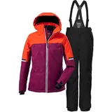 Killtec Mädchen Skianzug Größe 164 aus Skijacke KSW71 orchidee Skihose KSW77 schwarz - 164