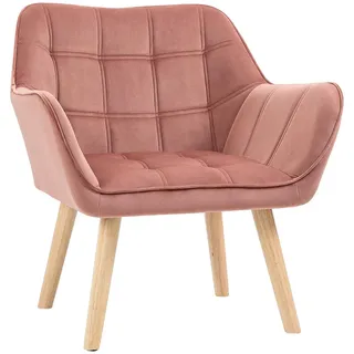 Homcom Einzelsessel mit Samt 67 x 61 5 x 71 cm
