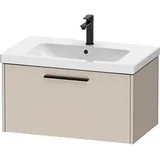 Duravit D-Code Waschtischunterschrank DC46670BD910000 Griff Diamantschwarz, Taupe Matt, Wandhängend, 784x400x460 mm