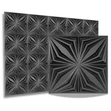 IKHEMalarka 3D Wandpaneel 3D Paneele PVC Kunststoffpaneele, BxL: 50,00x50,00 cm, 0,25 qm, (1 Stück, 3D Wandpaneele Deckenpaneele) hochwertige & harte PVC 3D Platten Wand & Decke schwarz