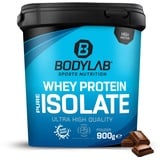 Whey Protein Isolate 900g Schokolade Bodylab24, Eiweißpulver aus Whey Isolat, Whey Protein-Pulver kann den Muskelaufbau unterstützen, konzentriertes Iso-Whey-Protein frei von Aspartam