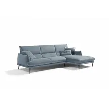 Egoitaliano Ecksofa FUNNY, hochwertiges & aktuelles Design, bequeme Rückenlehne, L-Form, hochwertiger Sitzkomfort, L-Form blau