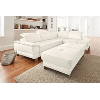 exxpo - sofa fashion Ecksofa »Mantua, L-Form«, weiß