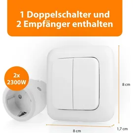 smartwares Smart-Home-Steckdose Weiß 2 St.