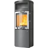 Kaminofen HARK 44-5.8 GT ECOplus 5 kW - Ofenkacheln: Deco-Schiefer - Korpus: titan/verchromt