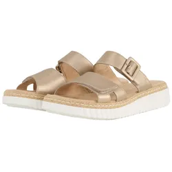 TOM TAILOR Damen Sandalen im Metallic-Look, gold, Uni, Gr. 36