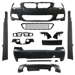 StoÃstangen Kit Satz inkl. Seitenschweller mit PDC-Bohrungen, passend für Schalldämpfer Aussparung links/rechts, SRA Cover vom Original übernehmen passend für BMW 3er E92/ E93 LCI, Bj. 2010-2014