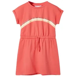 Kinderkleid mit Kordelzug Korallenrosa 92