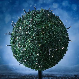 MARELIDA LED Solar Lichterkette warmweiß 8 Modi USB Außen Garten Outdoor 18m