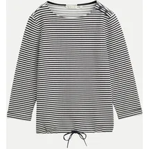 Tom Tailor Structured 3/4-arm T-Shirt Offwhite Navy Regular Stripe M