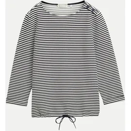 Tom Tailor Structured 3/4-arm T-Shirt Offwhite Navy Regular Stripe M