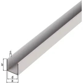 GAH Alberts BA-Profil U-Form 1000 x 8 x 8 x 1 mm