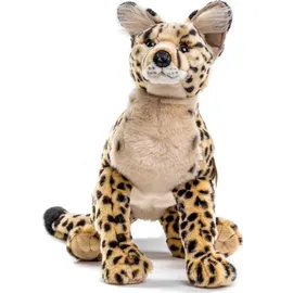 Uni Toys Uni-Toys - Savannah-Katze, liegend - 60 cm (Länge) - Plüsch-Serval - Plüschtier, Kuscheltier