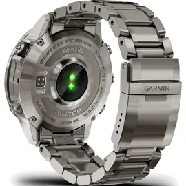 Garmin MARQ Gen2 Aviator Titaniumarmband silber