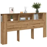 vidaXL Bett-Kopfteil mit Ablagen Artisan-Eiche 200x18,5x102,5 cm