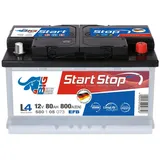 BIG EFB Starterbatterie 12V 80Ah 800A Start-Stop Autobatterie wartungsfrei