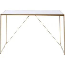 Jahnke Glam Desk Gold/MARMOR WS Schreibtisch, Metal, One Size