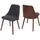 MCW Esszimmerstuhl A75 Textil grau Walnuss-Optik 2er Set