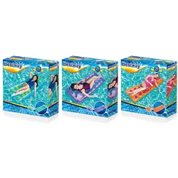Bestway Luftmatratze "Becher" mit Kissen, verschiedene Farben, 188x71cm, Strand und Pool 43015