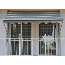 Angerer Klemmmarkise Exklusiv 200 cm grau/weiß