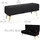 Relaxdays Truhenbank Gepolstert Schwarz 110 x 40 x 40 cm