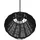 Trio Borka 1-flg. 30 cm rund Schwarz/Rattan
