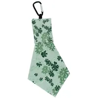 kda Mikrofasertuch Reinigungstuch Brillenputztuch -Pocket- 18,5 x 9,5 cm mit Karabiner | Anhänger zusammenfaltbar | Optikerqualität (Flowers/Grün)