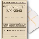 Interluxe Duftwachs Duft Weihnachtsbäckerei Duftnote Duftrichtung Plätzchen angenehm duftend Waxmelt 100% pflanzlich Duftwachswürfel Duftwachsblock Wachs mit Duftöl