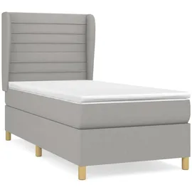vidaXL Boxspringbett 100 x 200 cm Hellgrau