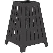 vidaXL Feuerplatz Schwarz 50 X 50 X 70 Cm Kaltgewalzter Stahl Vidaxl