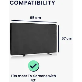 kwmobile 43" TV Outdoor TV Abdeckung - Fernseher Hülle Bildschirmschutz - Schutzhülle wetterfest - Schwarz